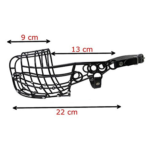 Muzzle Don Pare 110 for large dogs with a narrow head lurcher in black Also suitable as a racing muzzle or coursing muzzle - PawsPlanet Australia