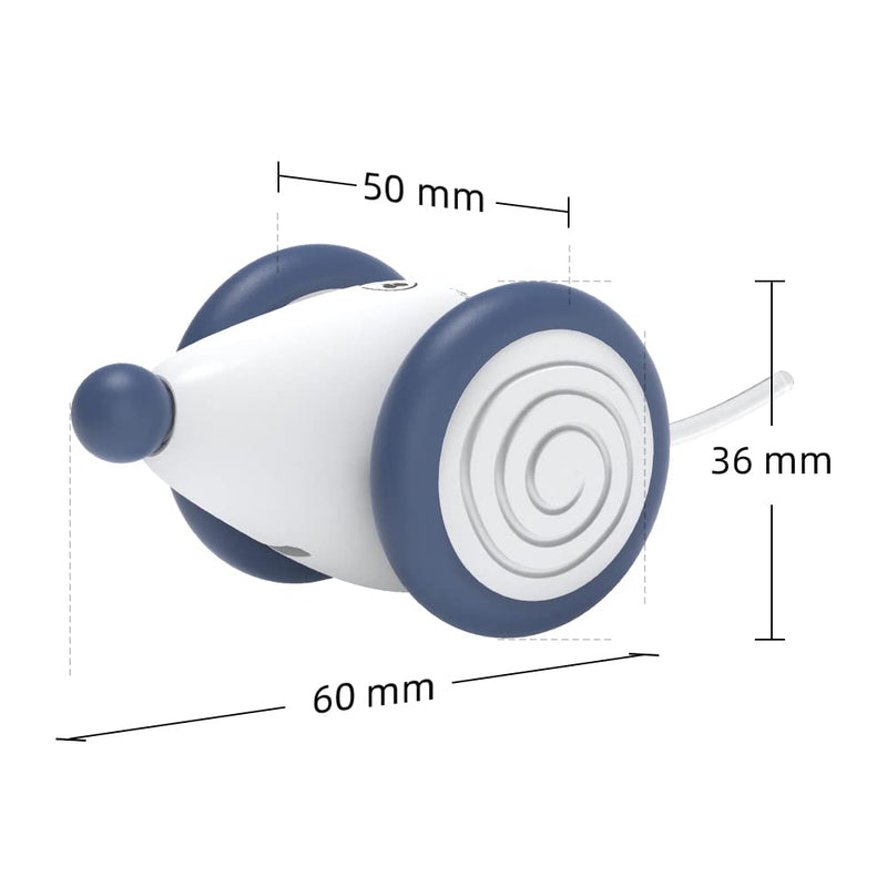 Cat toy electric toy mouse, toy mice for cats with light-up tail, interactive toy mouse with USB cable blue - PawsPlanet Australia