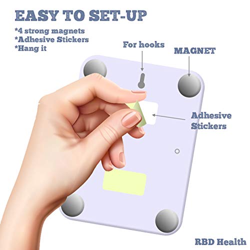 RBD Health Dog Feeding Reminder, Magnetic OR Double Sided Adhesive Application, Reminder with Weekdays AM/PM Indicators to Track and Prevent Over or Under Feeding of Pets - PawsPlanet Australia