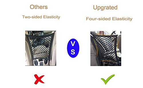 [Australia] - uvome Car Dog Barrier Vehicle Back Seat Net Organizer Auto Storage Mesh Universal Obstacle Children Kids Disturb Stopper 2 Layer 