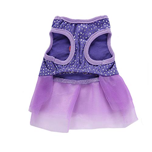 [Australia] - FAIRYPET Sweet Puppy Dog Princess I Love My Mommy Skirt Pet Lace Cake Camisole Tutu Dress #8 XS( Back: 7.48" Chest: 11.81" ) Purple 