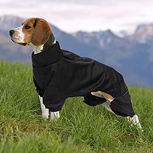 Morezi Dog raincoat, dog rain coat poncho waterproof clothes with safe reflective stripes and zipper closure for small medium and large pet - Black - XS X-Small(Back: 30cm) - PawsPlanet Australia