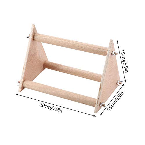 HEEPDD Parrot Stand Perch, Pet Bird Standing Playground Funny Wooden Activity Training Toy for Budgies Parakeet Cockatiel Cockatoo Lovebird - PawsPlanet Australia