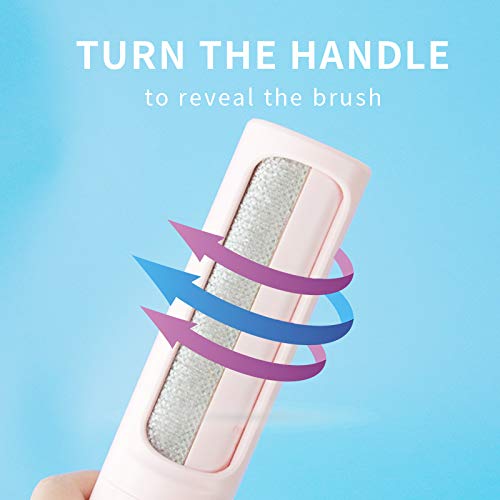 Paweva Pet Hair Remover, Perfect Pet Hair Remover Roller, Dog & Cat Fur Remover with Self-Cleaning Base, Efficient Animal Hair Removal Tool, Perfect for Laundry, Couch, Carpet, Car Seat Baby Pink - PawsPlanet Australia