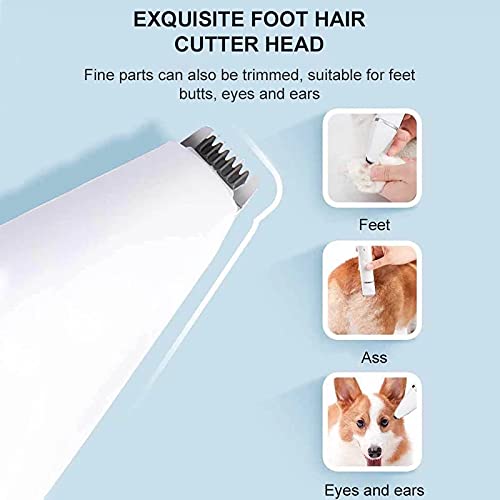 Dog Clippers for Grooming 4 in 1 Multi-Function Pet Shaver Low Noise Waterproof Rechargeable Hair Trimmers Set Nail Polisher for Dogs Cats Pets - PawsPlanet Australia