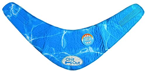 ALL FOR PAWS Chill Out Dog Ice Bandana, Instant Cooling Pet Bandana, Breathable Scarf Dog Cat Ice Collar for Summer, Blue (Small) Small - PawsPlanet Australia