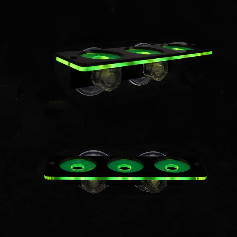 Coral Frag Holder Acrylic Coral Rack with Powerful Double Suction Cup Suitable for Household Fish Tanks (2pcs 3 Plug Hole,Fluorescent Green and Orange) - PawsPlanet Australia