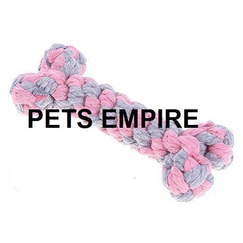 PETS EMPIRE Dog Puppy Knot Ball Toy Bone Shaped Puppy Chewing Tooth Cleaning Molars Pet Play Toy for Small Breeds -1 Piece Color May Vary - PawsPlanet Australia