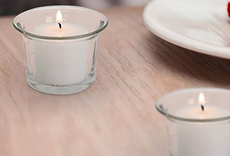 D'light Online Unscented Votive Candles - for Birthdays, Baby Shower, Home Decoration and Weddings (White, 10 Hour - Set of 12) White - PawsPlanet Australia