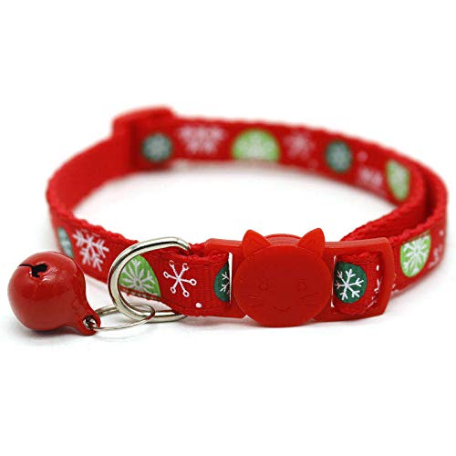 Moonpet Christmas Cat Kitty Collar with Bell Breakaway- 3pcs - PawsPlanet Australia