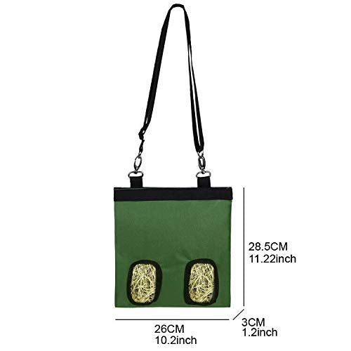 Rabbit Hay Feeder Bag, Guinea Pig Hay Feeder Storage, Rabbit Hay Bag, Guinea Pig HayFeeder,Small Animals Hay Feeder Storage，600D OxfordCloth Fabric (Green) Grass green - PawsPlanet Australia