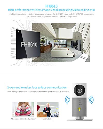 [Australia] - Clever Dog Camera Wifi, Small Pet Nanny Camera with Audio and Video, Cell Phone App, Wide Angle, Motion Sensor, Night Vision, Indoor, Cheap Camera for Home Security, Puppy, Baby Monitor GRAY 