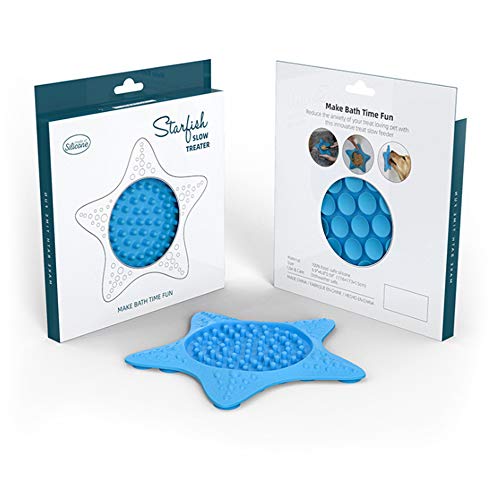 Idepet 2PACK Dog Lick Mat with Suction Cups,Silicone Slow Treater Dispensing Mat Pet Dog Bathing Distraction Device Peanut Butter Licking Pad for Pet Anxiety Bathing Grooming Training Blue - PawsPlanet Australia