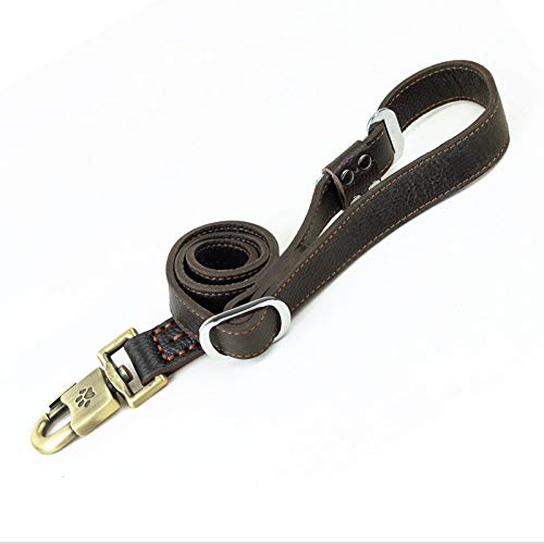 [Australia] - Dual-Purpose Strong Dog Leash,Dog Seat Belt, Buffer Leash for Large Medium Dogs, Durable Soft Padded Handles, Perfect for Training Walking Running 3ft Brown 