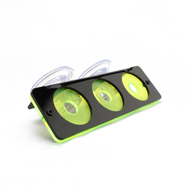 Coral Frag Holder Acrylic Coral Rack with Powerful Double Suction Cup Suitable for Household Fish Tanks (2pcs 3 Plug Hole,Fluorescent Green and Orange) - PawsPlanet Australia