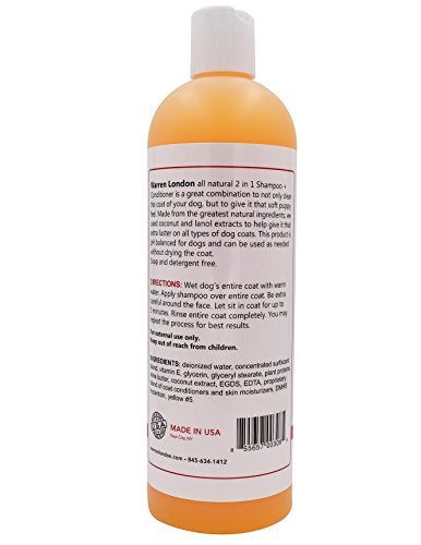 [Australia] - Warren London 2in1 Pet Shampoo Plus Conditioner with Vitamin E & Shea Butter - 17oz & 1 Gallon Sizes - Made in USA 17 Ounce 