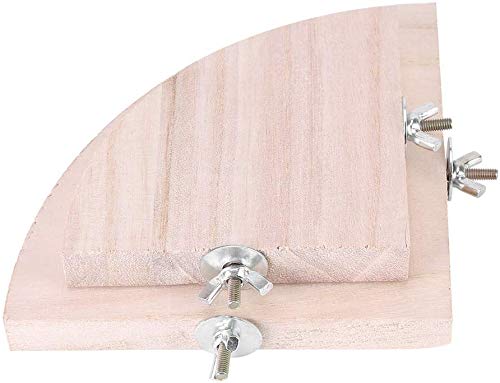2Pcs Hamster Platforms, Wooden Fan-shaped Rest Stand Corner Jumping Platform Small Animal Chew Bite Toys for Parrots Squirrel Guinea Pig - PawsPlanet Australia