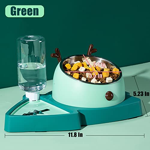 Dog Cat Bowls，Cat Food and Water Bowls Set,Automatic Cat Water Dispenser, Pet Cat Water Fountain, Lick Mat Slow Feeder for Dogs & Cat - PawsPlanet Australia