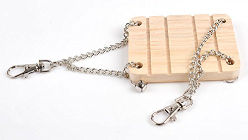 WUWYOUWL Hamster Seesaw Wooden Hanging Swing Set Ferret Climbing Ladder Cage Toys Suspension for Small Hamsters Squirrels Gerbils Mice Dwarfs Rats - PawsPlanet Australia