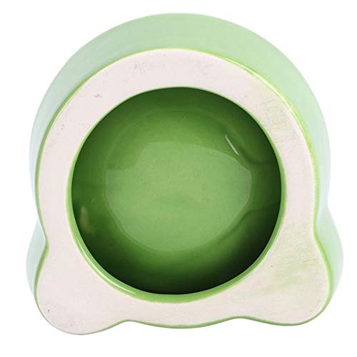 Hamster Feeding Bowl with Water Bottle,Ceramic Small Animal Dishes Food and Water Bowl for Small Rodents Gerbil Hamsters Mice Guinea Pig Hedgehog and Other Small Animals(2 pcs) (Green) Green - PawsPlanet Australia