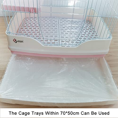 jop 20pcs Disposable Rabbit Cage Liner, Clear Plastic Guinea Pig Cage Liners Bag, Leak Proof Universal Toilet Film for Bunny/Hamster/Hedgehog/Small Animals(1.2m) - PawsPlanet Australia