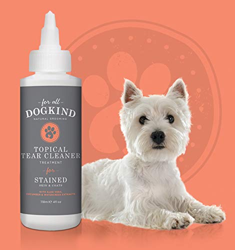For All DogKind Topical Tear & Saliva Stain Remover | Natural Cleansing Liquid 118ml | Gently Removes Eye Residue & Prevents Stains - PawsPlanet Australia