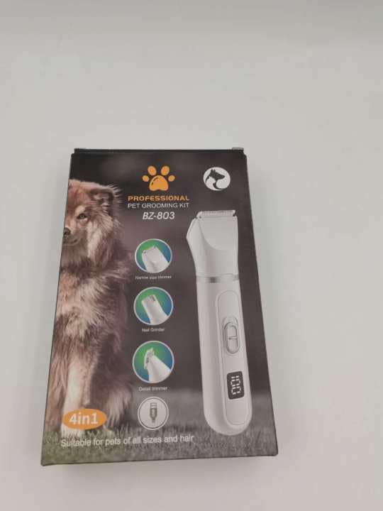 Dog clippers, 4 in 1 quiet animal hair clippers, professional clippers for dogs and cats with LED display, rechargeable clippers for dogs, cats, paws, eyes, ears, face, body - PawsPlanet Australia