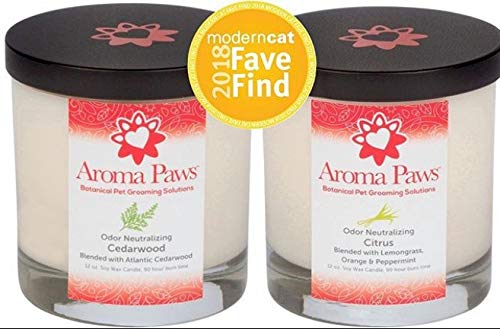 [Australia] - Aroma Paws Odor Neutralizing Dog Candle – for Canine, Pet Odors – Cotton Wick, Handcrafted – Soy Wax – Neutralizes Pet, Smoke, Household Odors – Fresh, Clean Natural Botanicals, Oils – 12 Oz. Citrus 