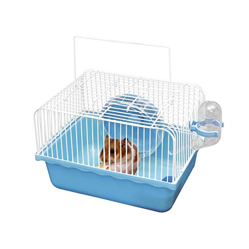 Zhang Ku Simple Cavie Guinea Pig Cage & Rabbit Cage | Pet Cage Includes Free Water Bottle & Food Bowl&Hamster Running Wheel (Blue) blue - PawsPlanet Australia