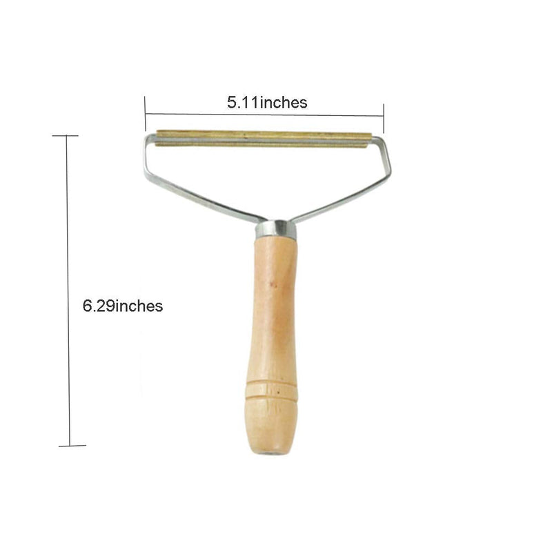 DFQHSCTE Carpet Hair Remover, portable spark lint roller with wooden handle, carpet pile brush with double sided metal scraper suits indoor carpet, pet hair, car carpet, 1 Pc - PawsPlanet Australia