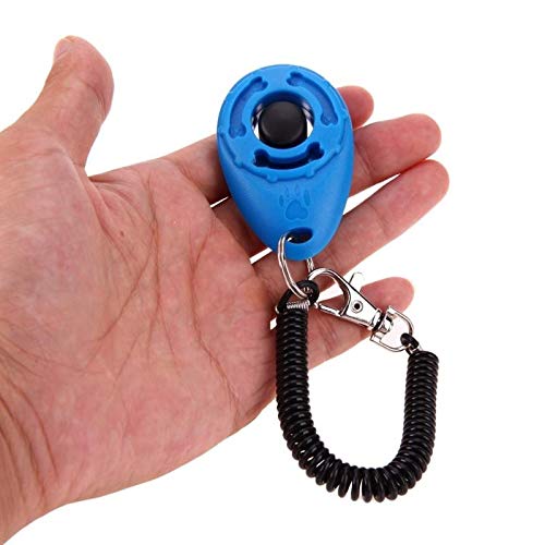 IKAAR Dog Whistle Ultrasonic Dog Whistles for Recall with Lanyard & Adjustable Frequencies and Clicker Training for Dogs Set Blue - PawsPlanet Australia