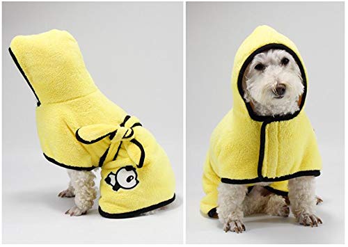 BT Bear Dog Bathrobe,Microfiber Pet Bath Towels Water-absorption Pet Bathrobe Quick Drying For Cats Puppy Small Dogs (XS: back length 33cm) XS: back length 33cm - PawsPlanet Australia