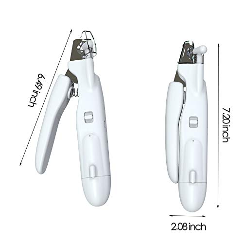 PewinGo Pet Nail Clippers and Grinder Set All-in-One with Ultra Bright LED Light for Bloodline, Vets Recommended Trimming Tool for Dogs and Cats - White - PawsPlanet Australia