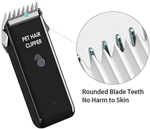 Favrison Dog Grooming Clippers Professional Cat Clippers for Thick Hair Pet Hair Clipper Rechargeable & Waterproof Electronic Shaver for Dogs Cats Rabbits/Black Black - PawsPlanet Australia