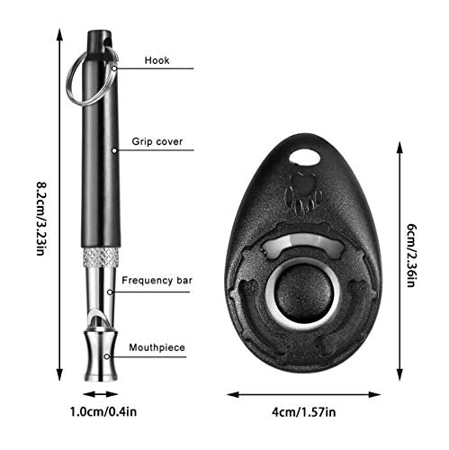 QUUPY Ultrasonic Dog Whistles with Clicker to Stop Barking Adjustable Tone Ultrasonic for Dog Training - PawsPlanet Australia