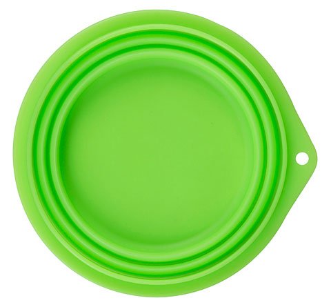 Kerbl Foldable Silicon Travel Bowl, 1000 ml, Green - PawsPlanet Australia