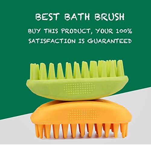 ZOOPOLR Pet Silicone Shampoo Brush for Long & Short Hair Medium Large Pets Dogs Cats, Anti-Skid Rubber Dog Cat Pet Mouse Grooming Shower Bath Brush Massage Comb Green - PawsPlanet Australia
