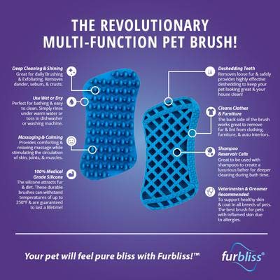 [Australia] - Furbliss Grooming Kit for Dogs, Cats and Pets, Includes Cat/Dog Shampoo, Cat/Dog Conditioner, Cologne Grooming Sprays and Brush (Short Hair) Short Hair 