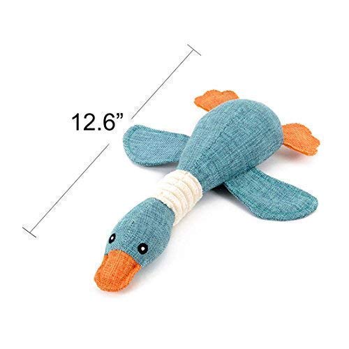 Vitscan Dog Toys for Strong Aggressive Chewers Indestructible Small Breed and Squeaky Goose for Small Medium Dogs Blue - PawsPlanet Australia