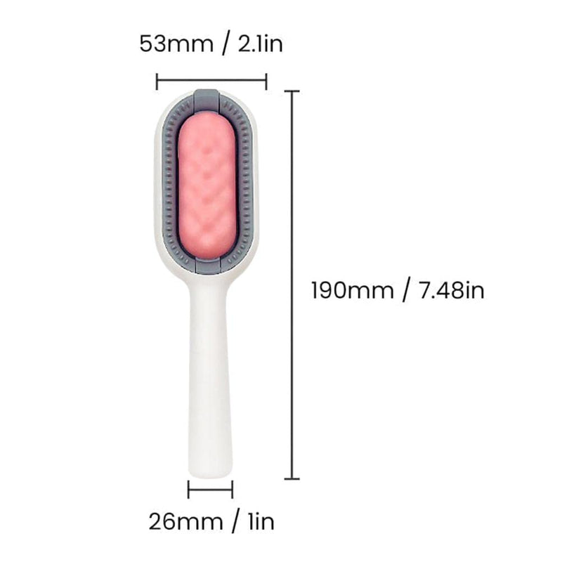 Pet Brush Grooming Comb,Self Cleaning Cat Dog Slicker Brushes with Wet Wipes,Soft Bristles Pet Grooming Brush for Massage and Removal of Loose Hair Tangled Hair rose Long-haired - PawsPlanet Australia
