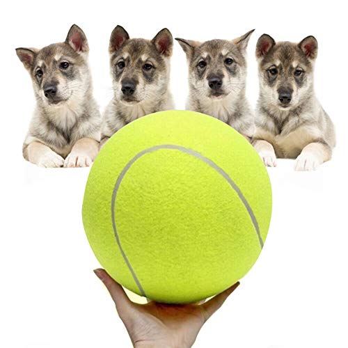 AILOVA Pet dog Toy 24cm Inflatable Tennis,Large Robust Tennis Balls for Pets Outdoor Sport Dogs Interactive Toys - PawsPlanet Australia