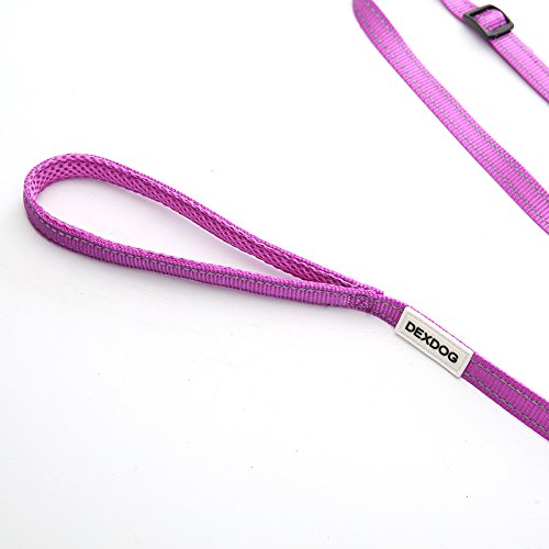 [Australia] - DEXDOG Adjustable Dog Leash Padded Strong Short Walking Leash for Dogs, Puppy Leash, Pet Leash - Puppy Supplies & Dog Accessories for Large Medium Dogs Blue, 5/8 inch width 