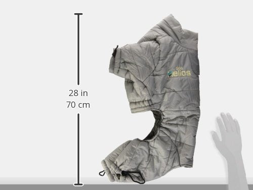 DOGHELIOS 'Thunder-Crackle' Full-Body Bodied Waded-Plush Adjustable and 3M Reflective Pet Dog Jacket Coat w/ Blackshark Technology, Large, Grey - PawsPlanet Australia