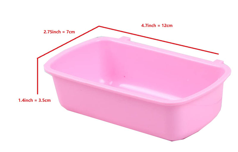 Small Animal Feeder Bowl Basic Dish Covenient Hanging Cups - 2 Pack Bath Food Water Bowls for Birds Hamsters Mice Rats Small Pets - PawsPlanet Australia