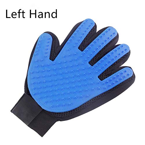 Pet Dog Cat Cleaning Deshedding Brush Bathing Hair Remover Brush Glove (1 Pair Left and Right Hand) (Blue) Blue - PawsPlanet Australia