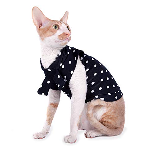 [Australia] - Kotomoda cat WEAR Sphynx Cat's T-Shirt Sailor Girl (Black and White) (XL) 