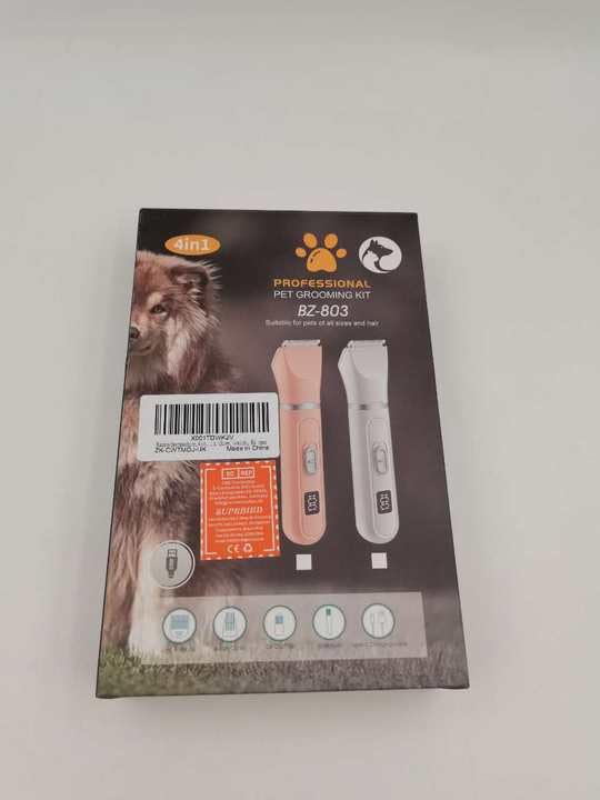 Dog clippers, 4 in 1 quiet animal hair clippers, professional clippers for dogs and cats with LED display, rechargeable clippers for dogs, cats, paws, eyes, ears, face, body - PawsPlanet Australia