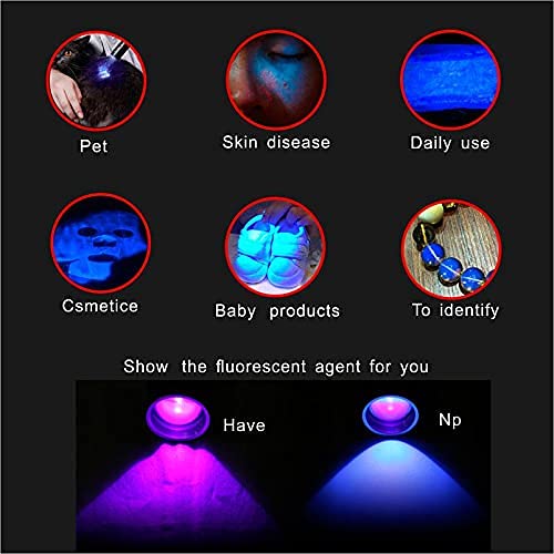 2 Pack UV Penlight Flashlight with Clip，Mini LED Handheld Tactical Pocket Torch with High Lumens，Blacklight Detector for Money Detector,Pet Urine,Pet Stains and Bed Bug1 Purple Light - PawsPlanet Australia