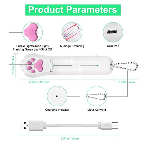 Shengsite Indoor Cats Interactive cat/Dog Toys, Green LED Projection, pet Training Supplies,Gifts for Children. - PawsPlanet Australia