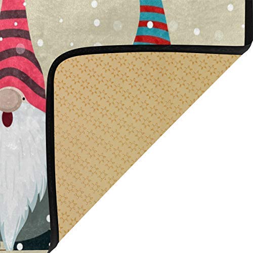 Kitchen Rugs Christmas Card with Gnomes Design Non-Slip Soft Kitchen Mats Bath Rug Runner Doormats Carpet for Home Decor, 39" X 20" - PawsPlanet Australia